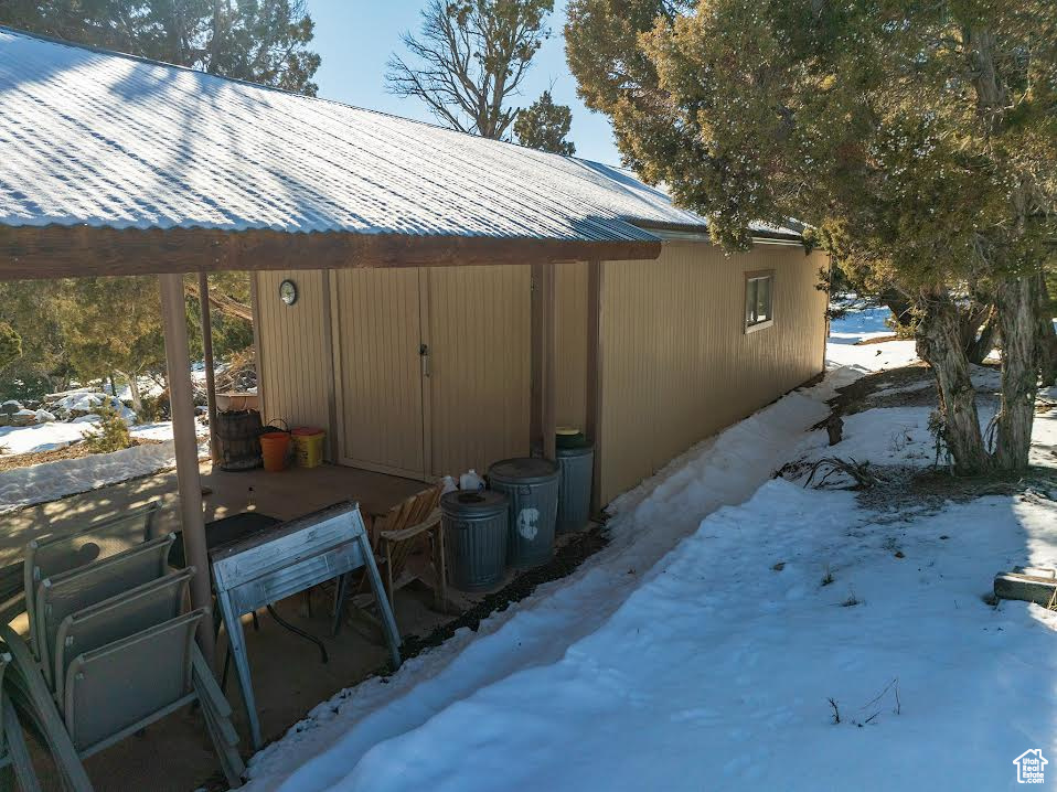 View of snowy exterior