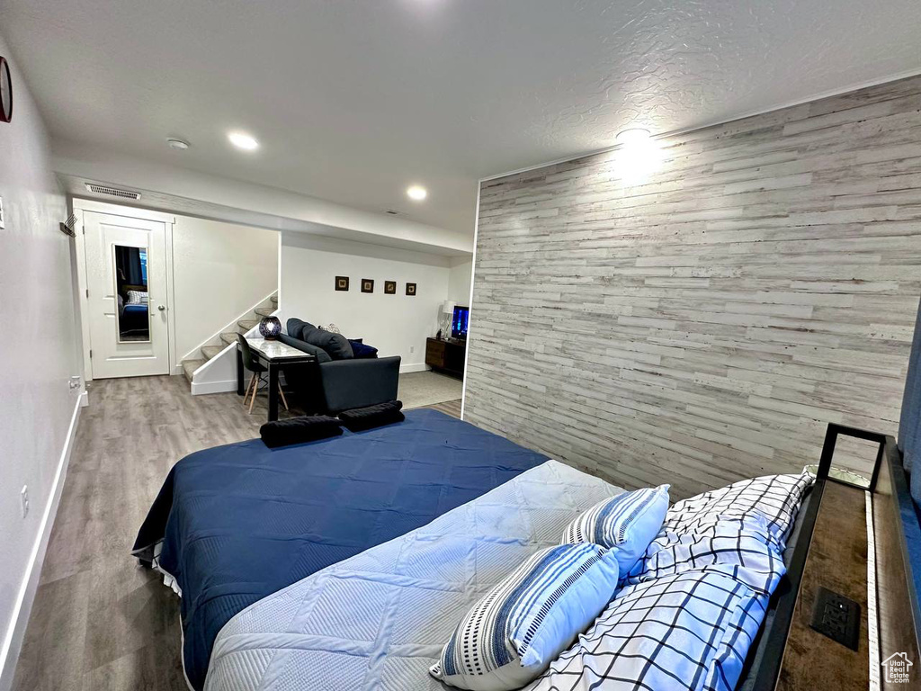 Bedroom featuring light hardwood / wood-style floors