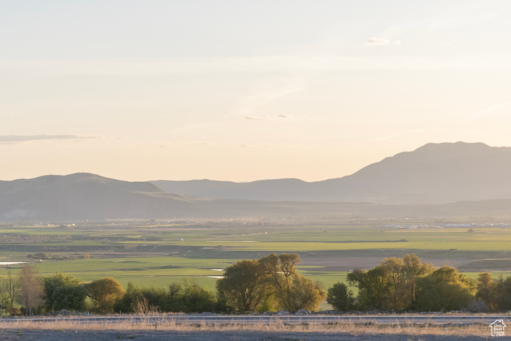 View of mountain feature with a rural view