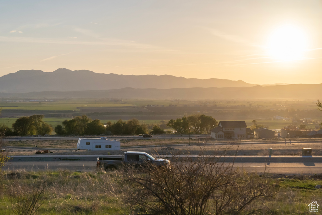 Mountain view featuring a rural view