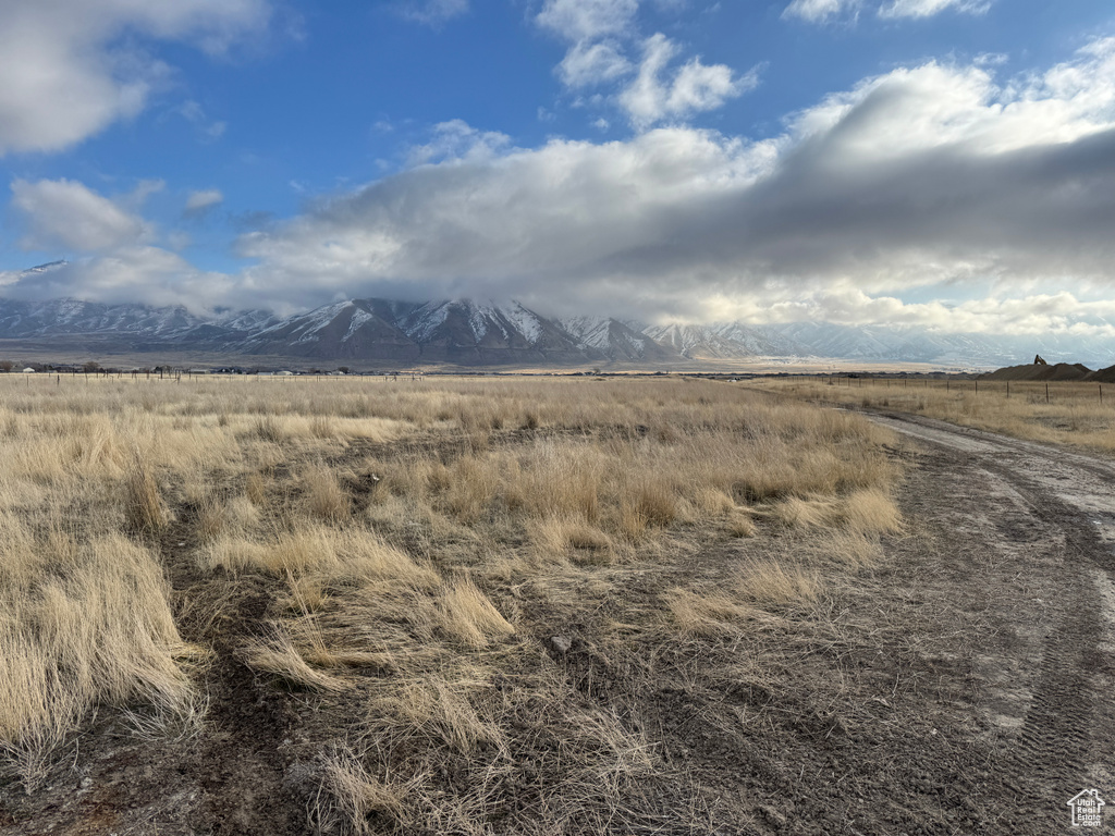 View of mountain feature with a rural view