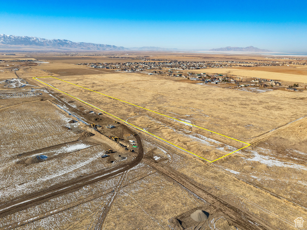 Bird\'s eye view featuring a mountain view and a rural view