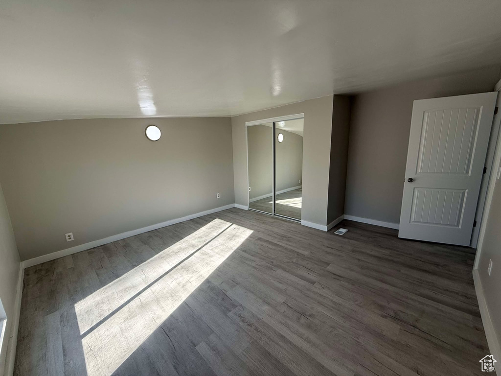 Interior space featuring hardwood / wood-style flooring