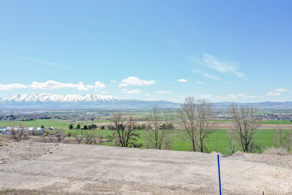 View of mountain feature with a rural view