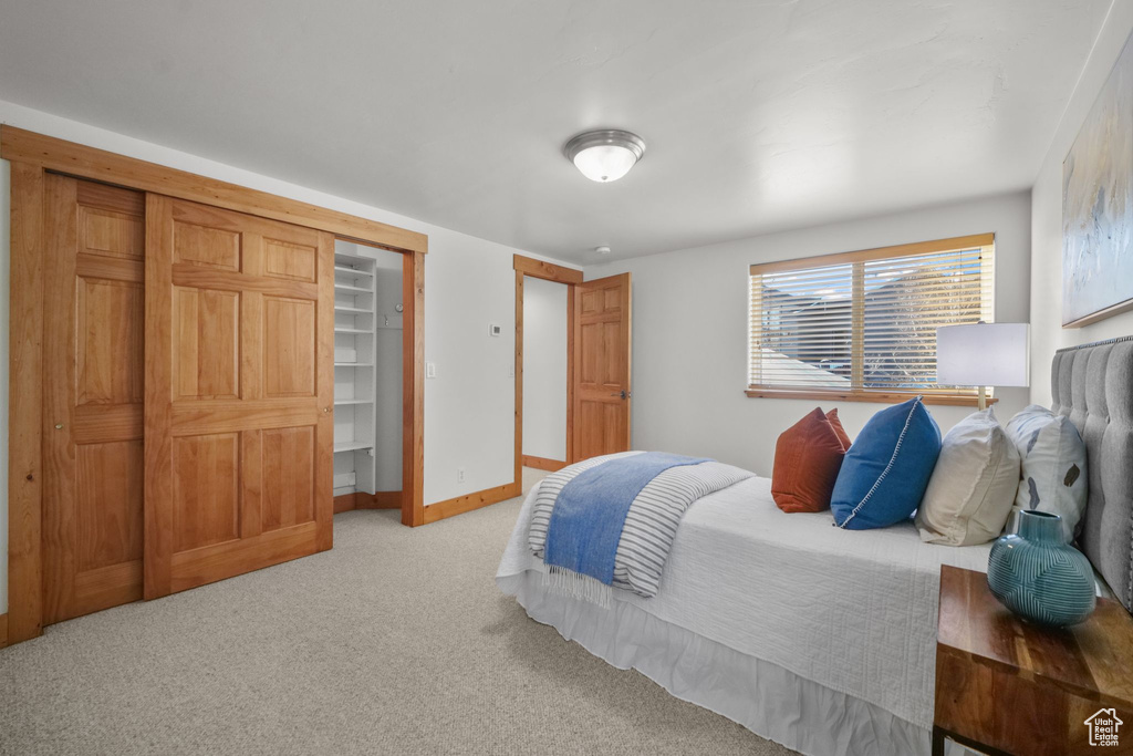 View of carpeted bedroom