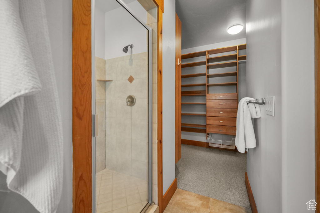 Bathroom featuring an enclosed shower