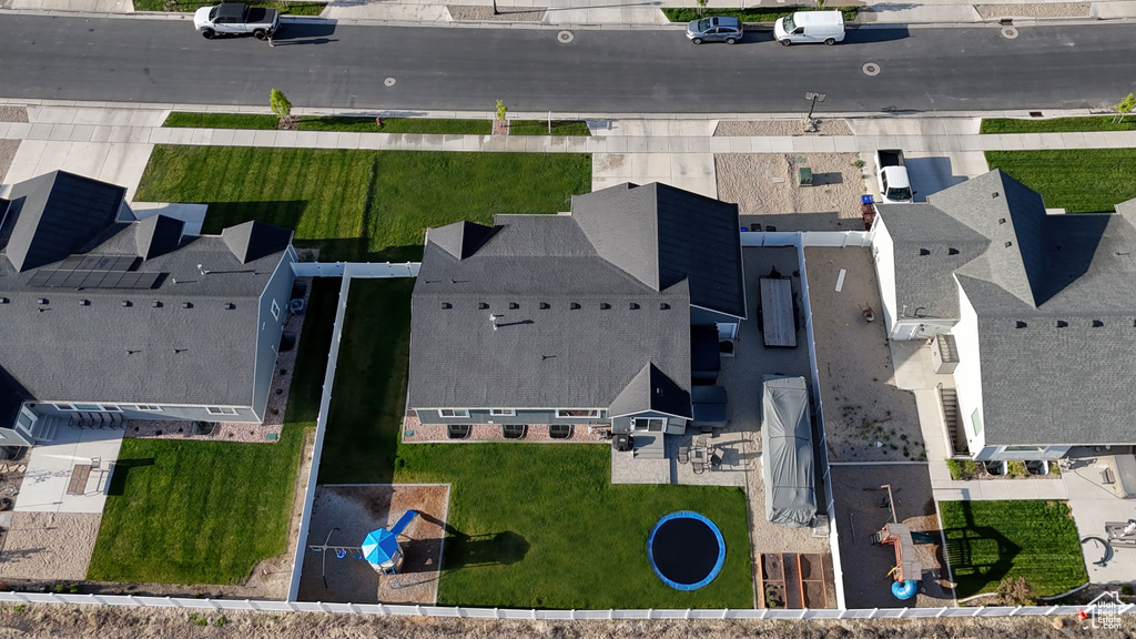 Aerial view of residential area