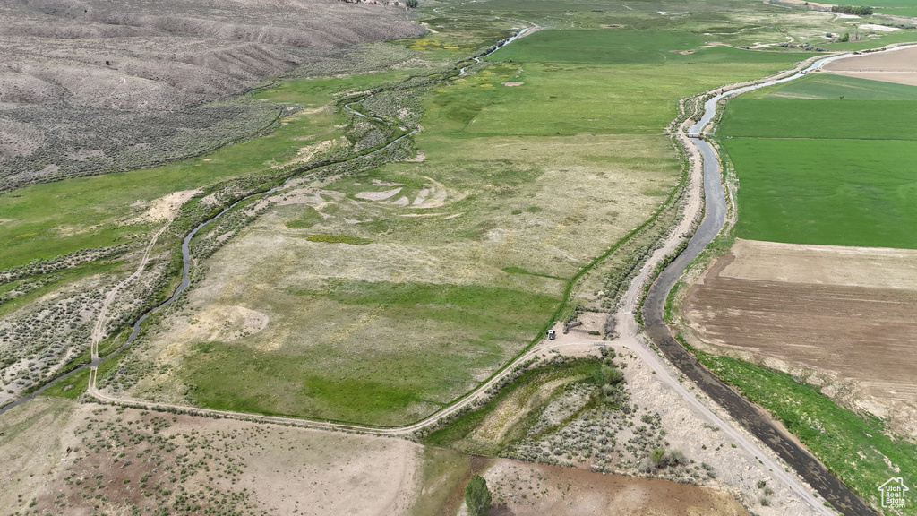 Aerial view of property's location with rural landscape