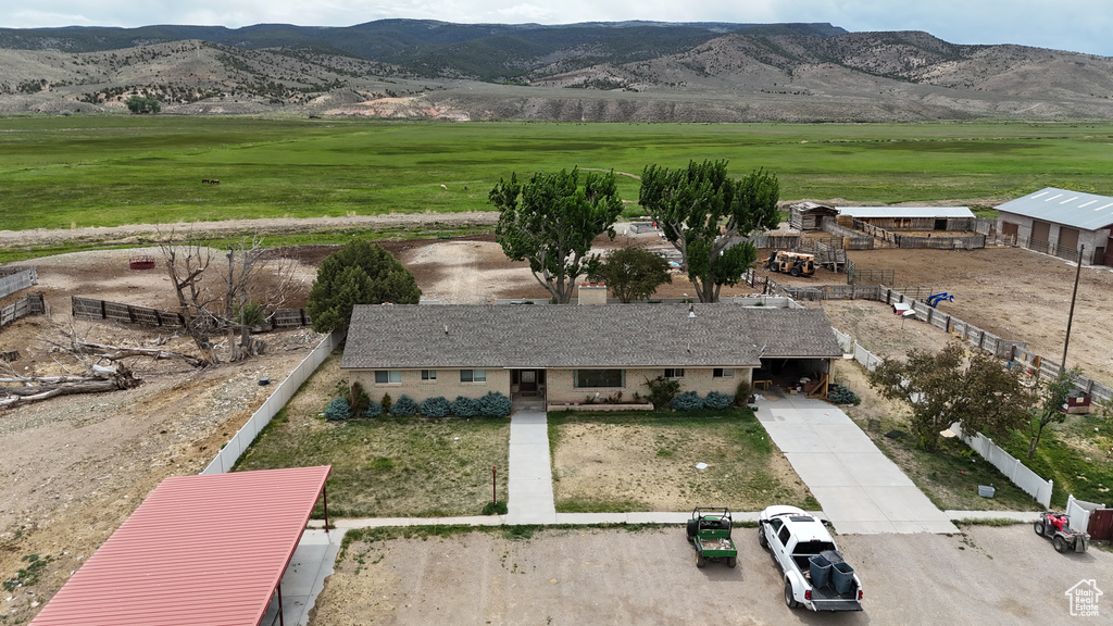 View of rural area with mountains