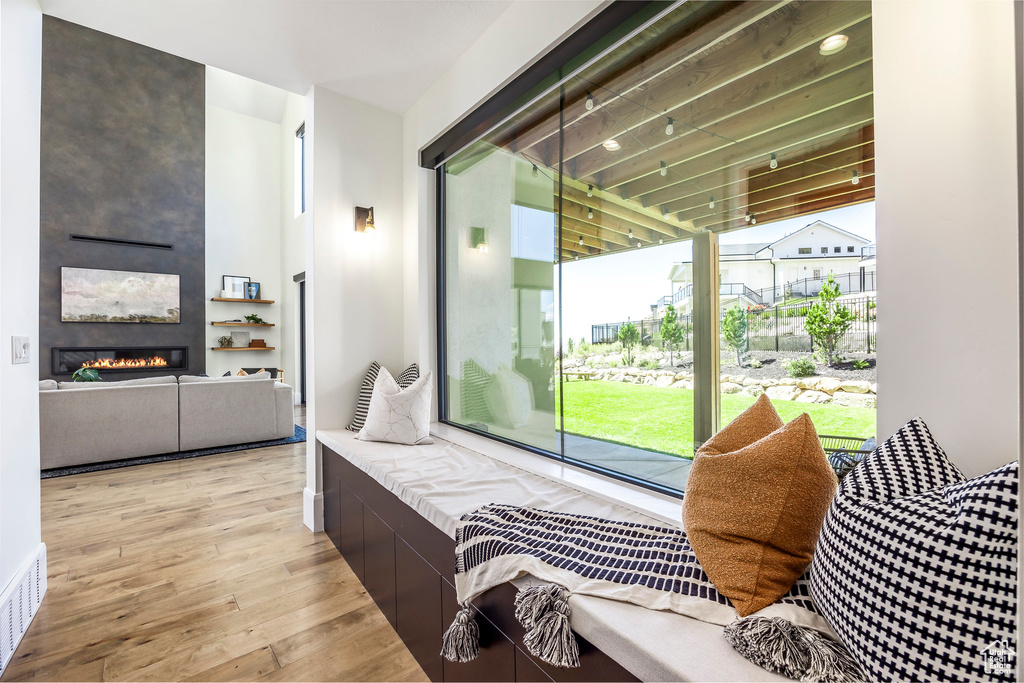 Interior space featuring light hardwood / wood-style floors