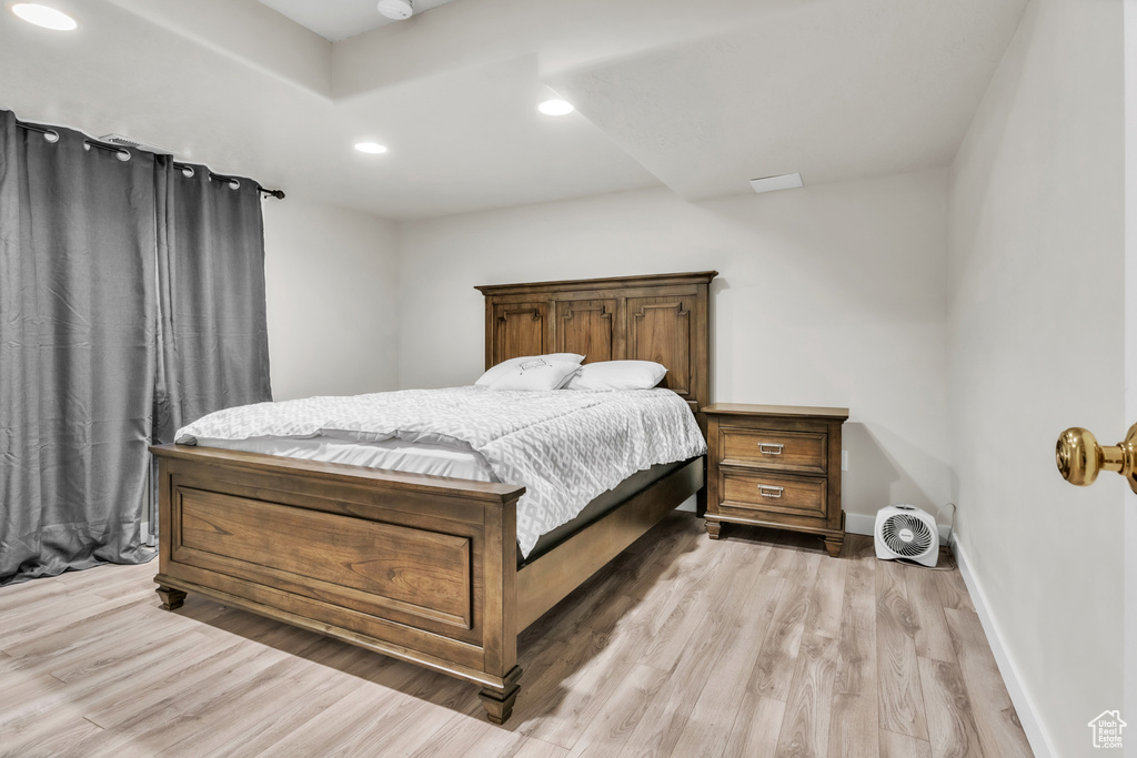 Bedroom featuring light hardwood / wood-style flooring