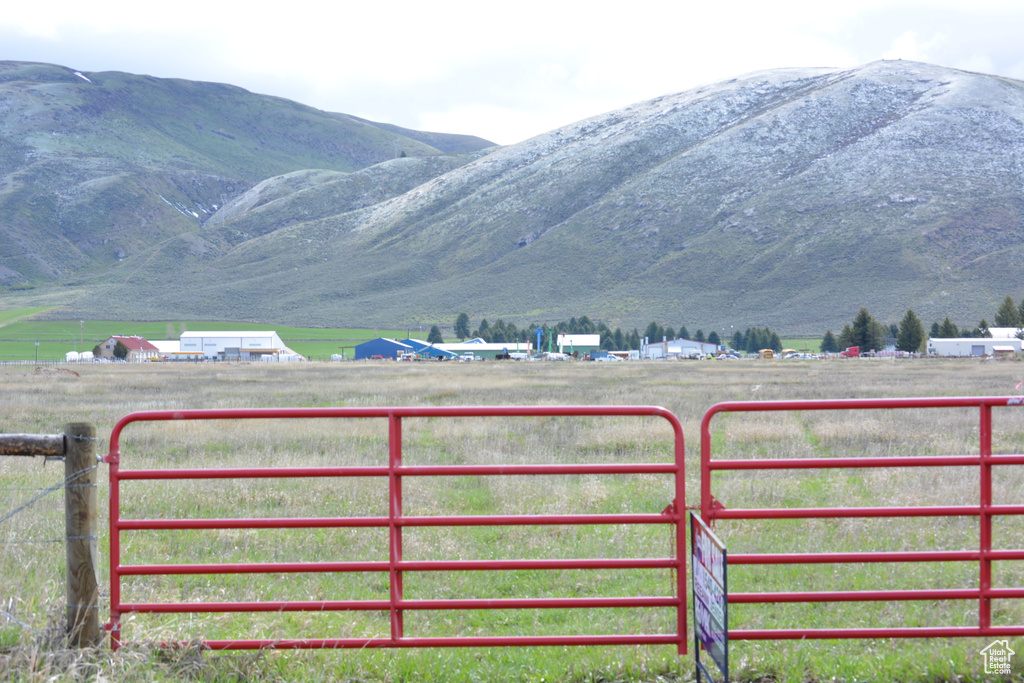 Mountain view with rural landscape and a pastoral area