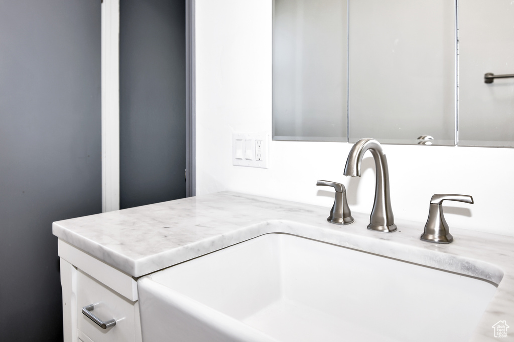 Bathroom featuring vanity
