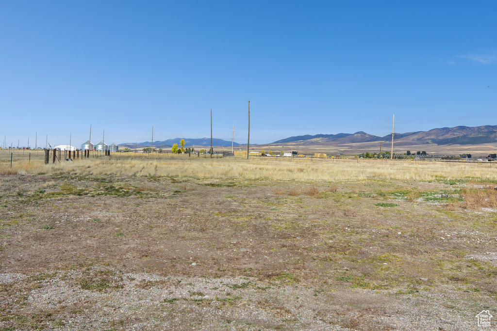 View of mountain feature with a rural view