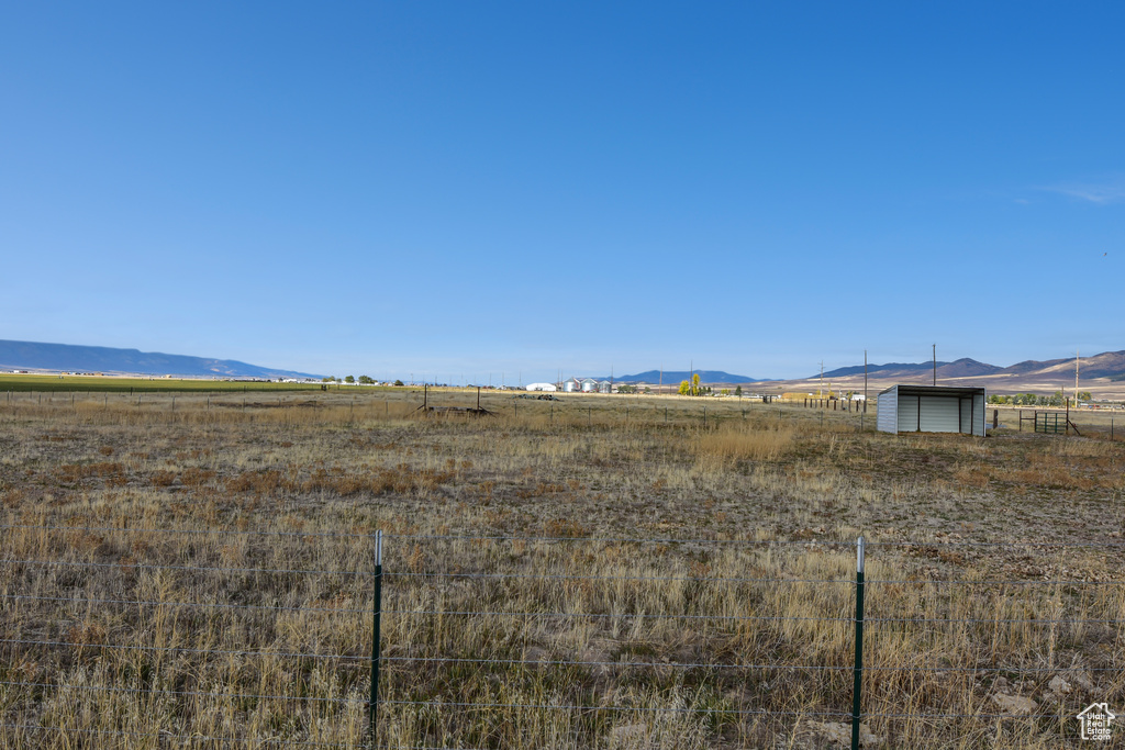 Mountain view featuring a rural view