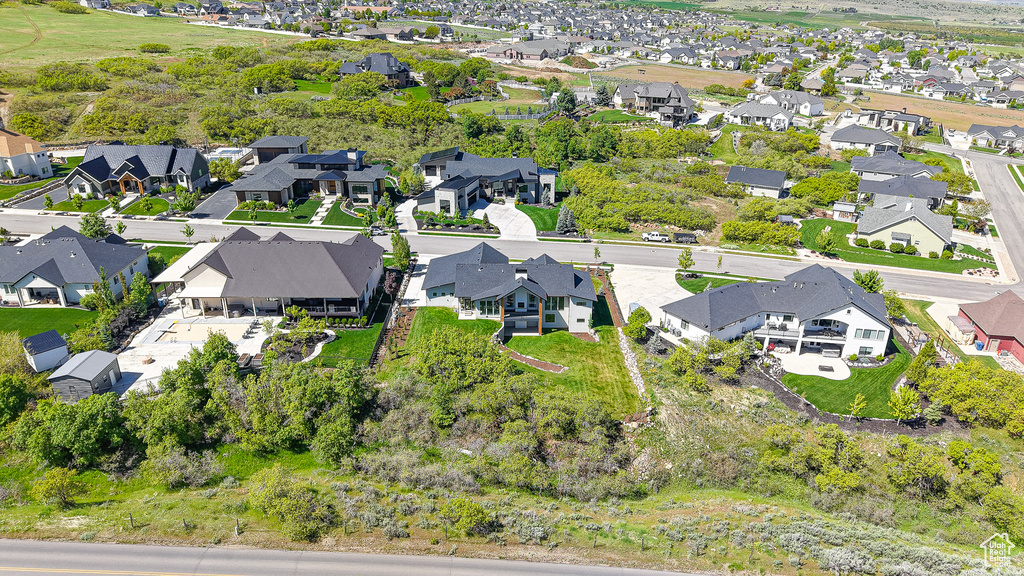 Aerial view of residential area