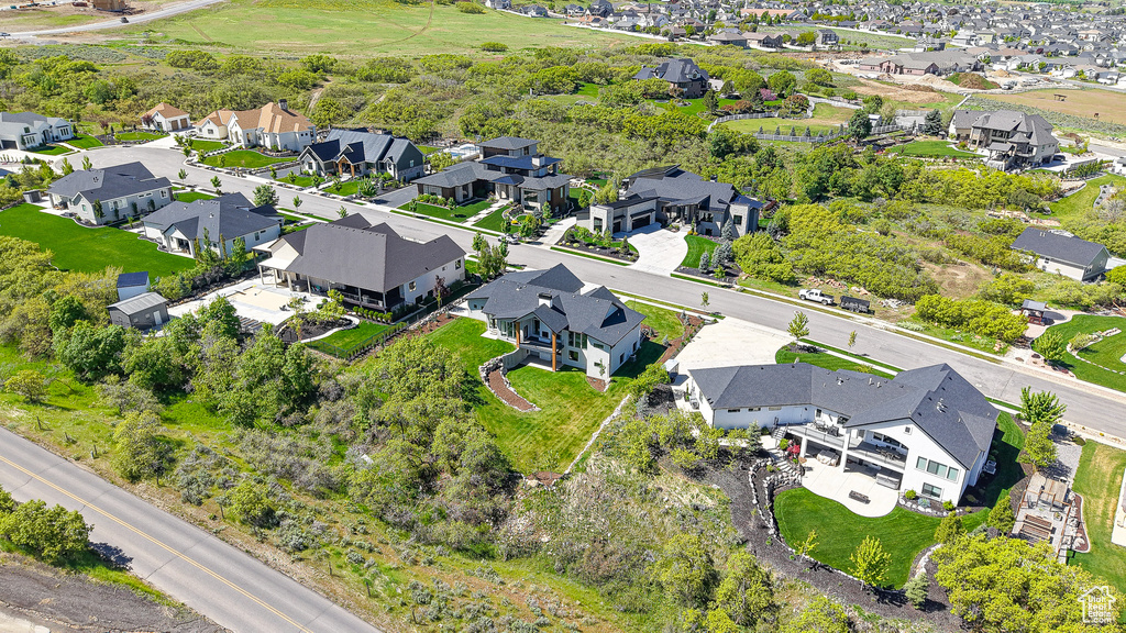 Aerial view of residential area