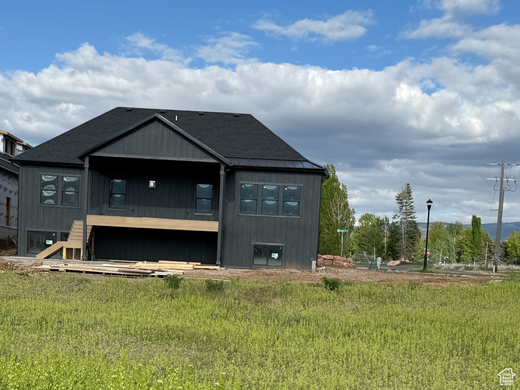 View of rear view of property