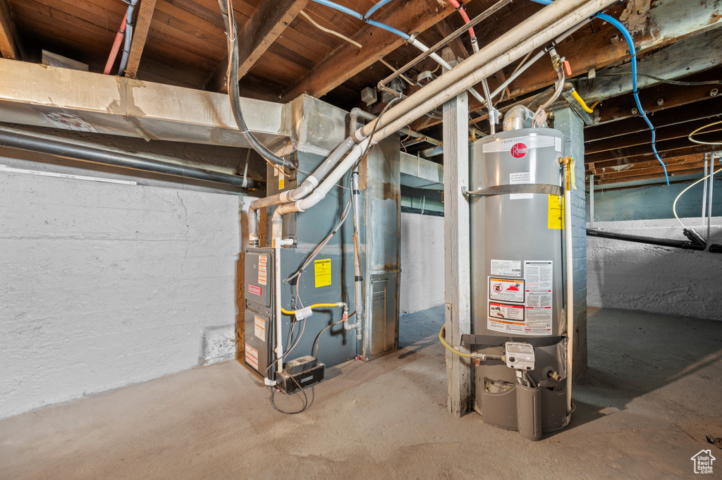 Utilities with secured water heater
