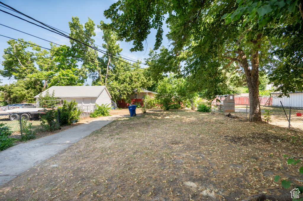 View of fenced yard