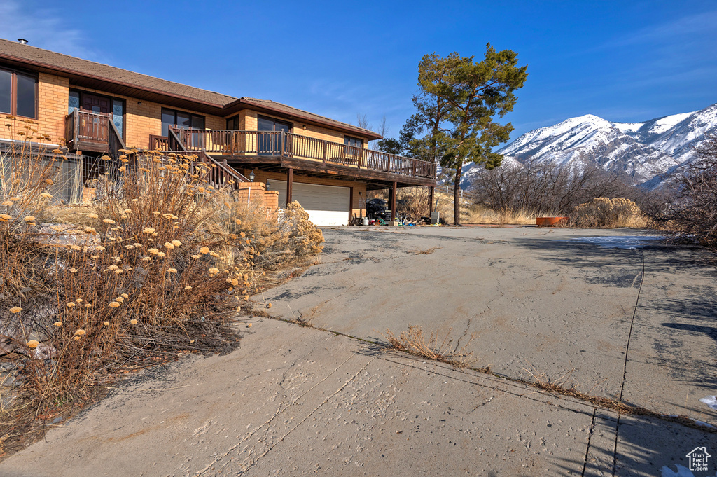 View of road featuring a mountain view