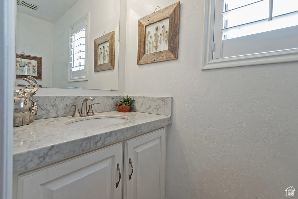 Bathroom featuring vanity