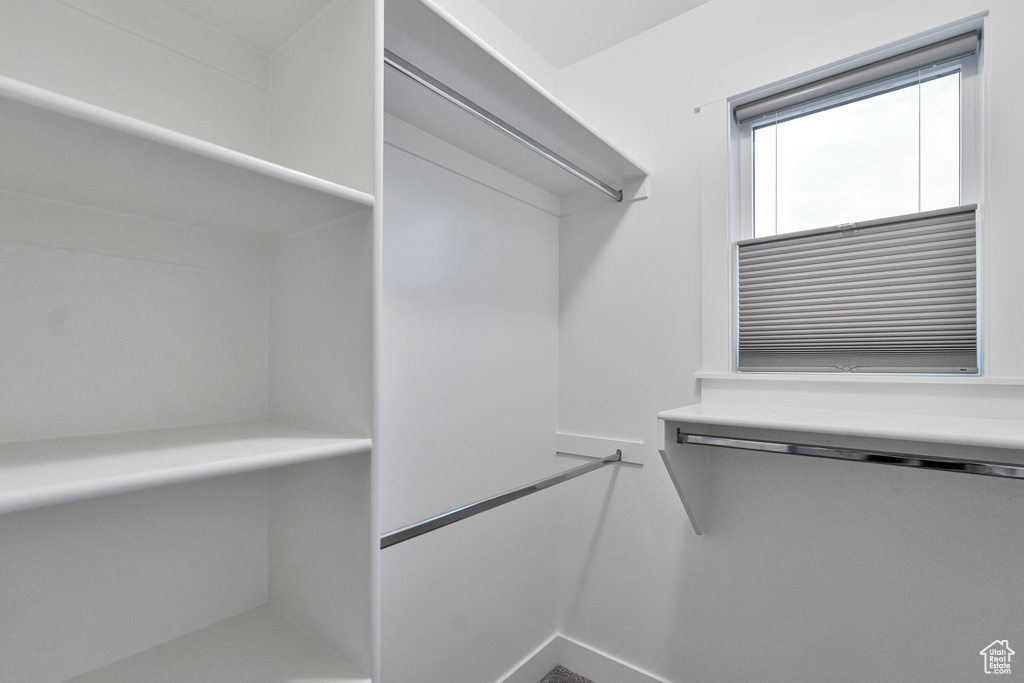 View of walk in closet