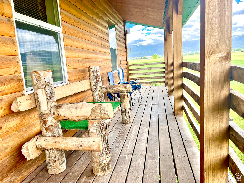 View of wooden terrace