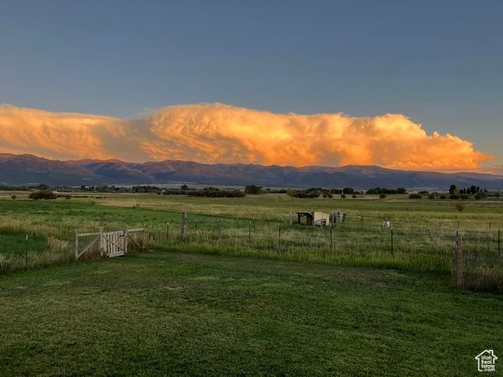 Mountain view with a rural view