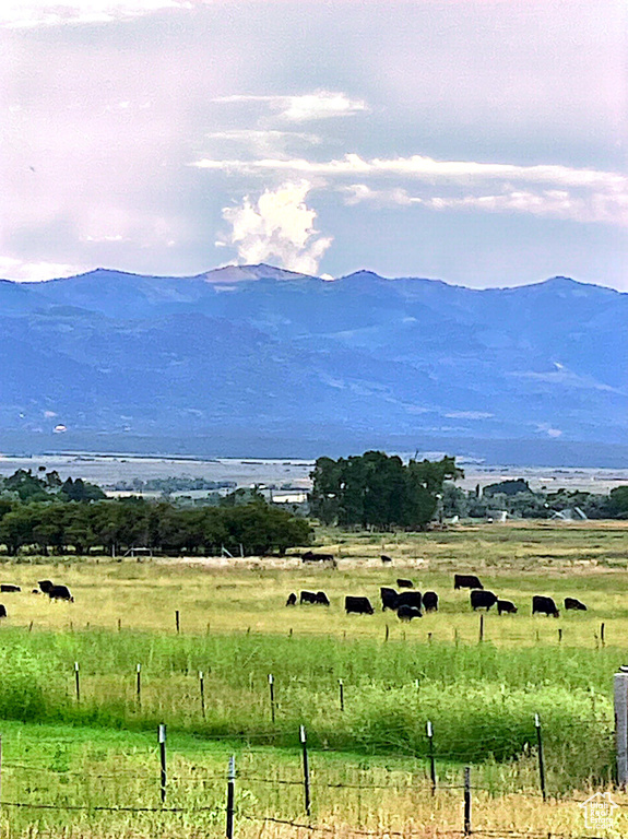 Mountain view featuring a rural view