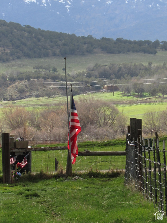 Mountain view with a rural view