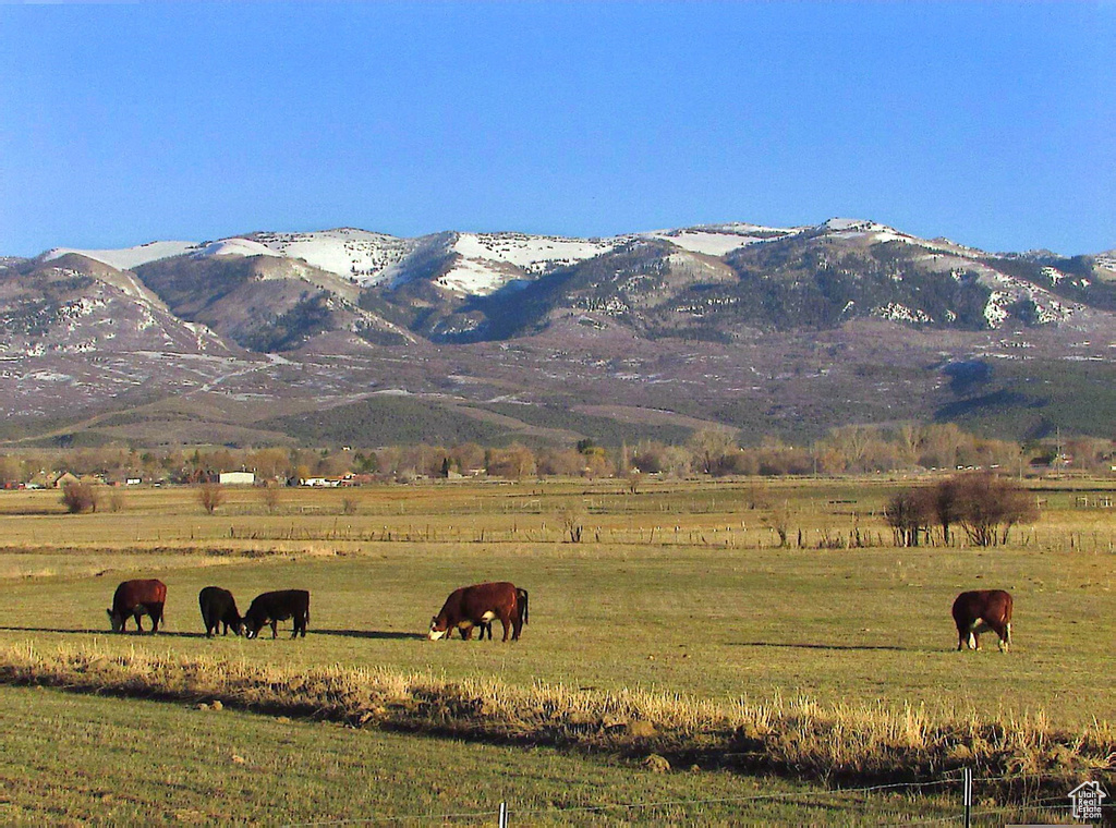 View of mountain feature with a rural view