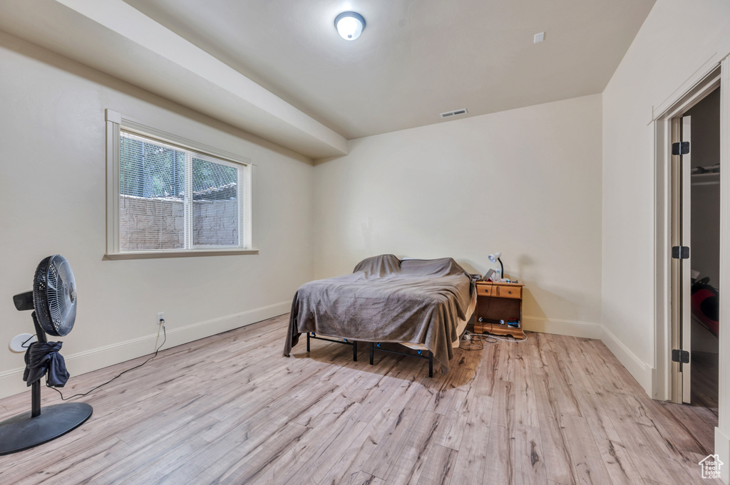 Bedroom featuring light hardwood / wood-style floors