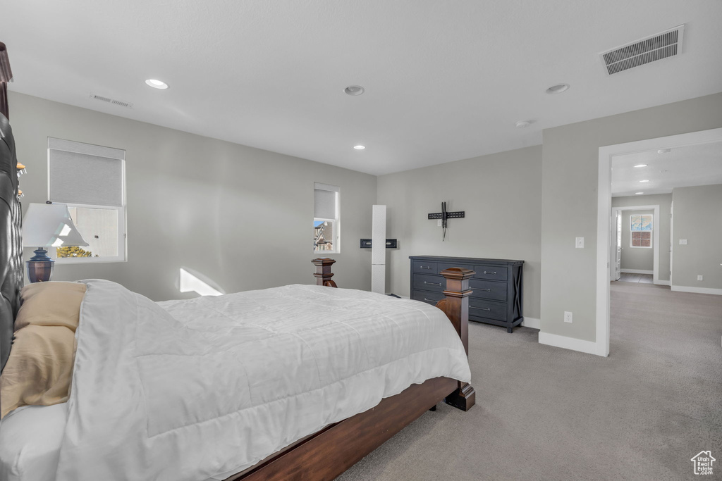 View of carpeted bedroom