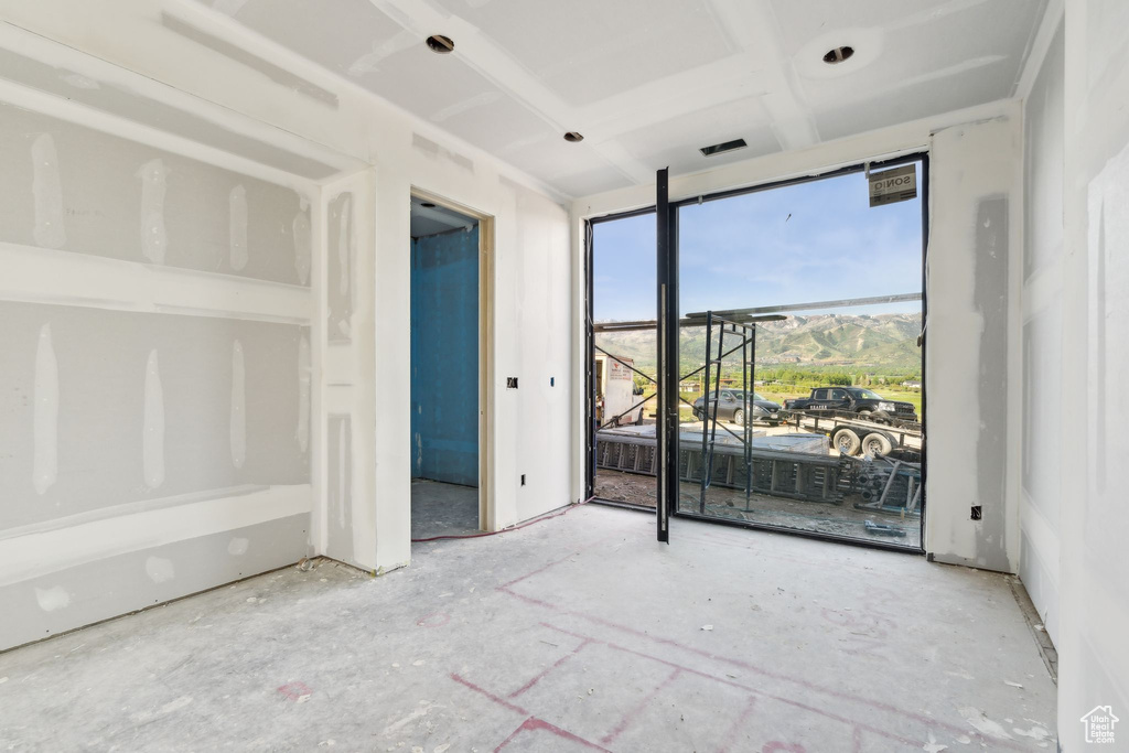 Unfurnished bedroom with access to exterior