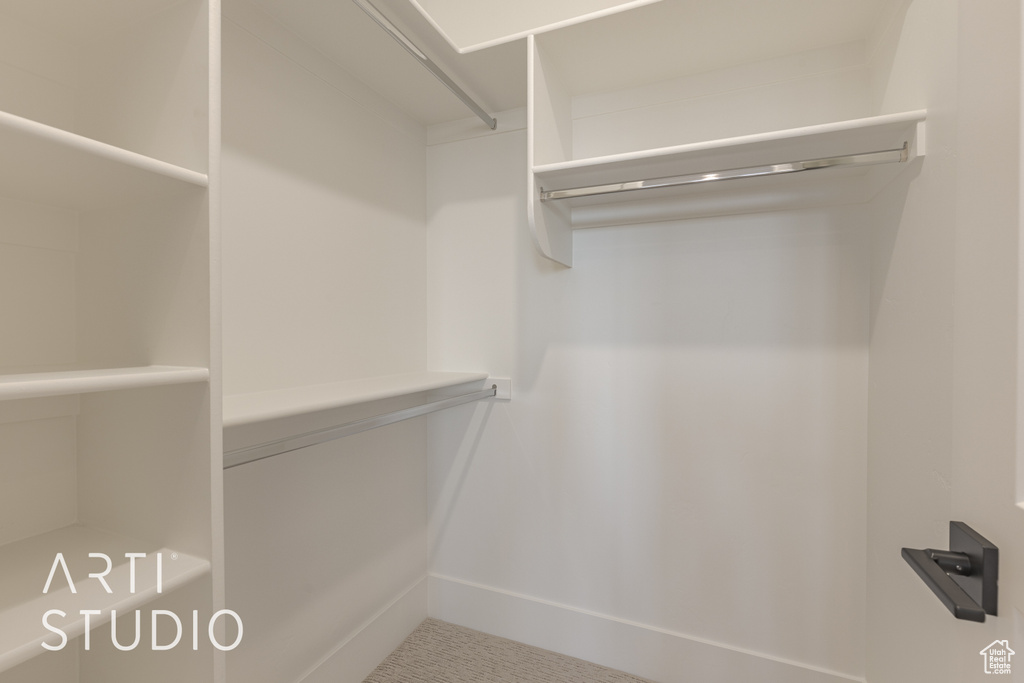 View of walk in closet
