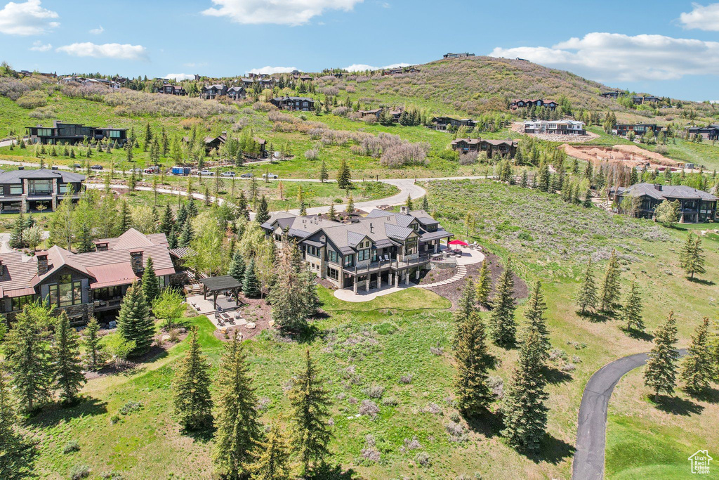 View of subject property featuring mountains