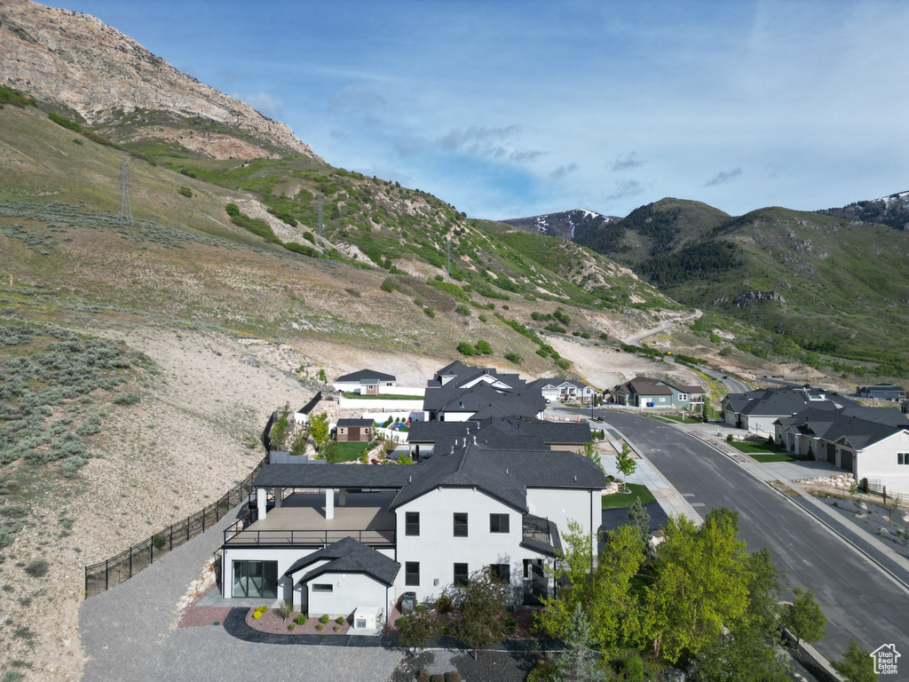 View of mountain feature with a residential view