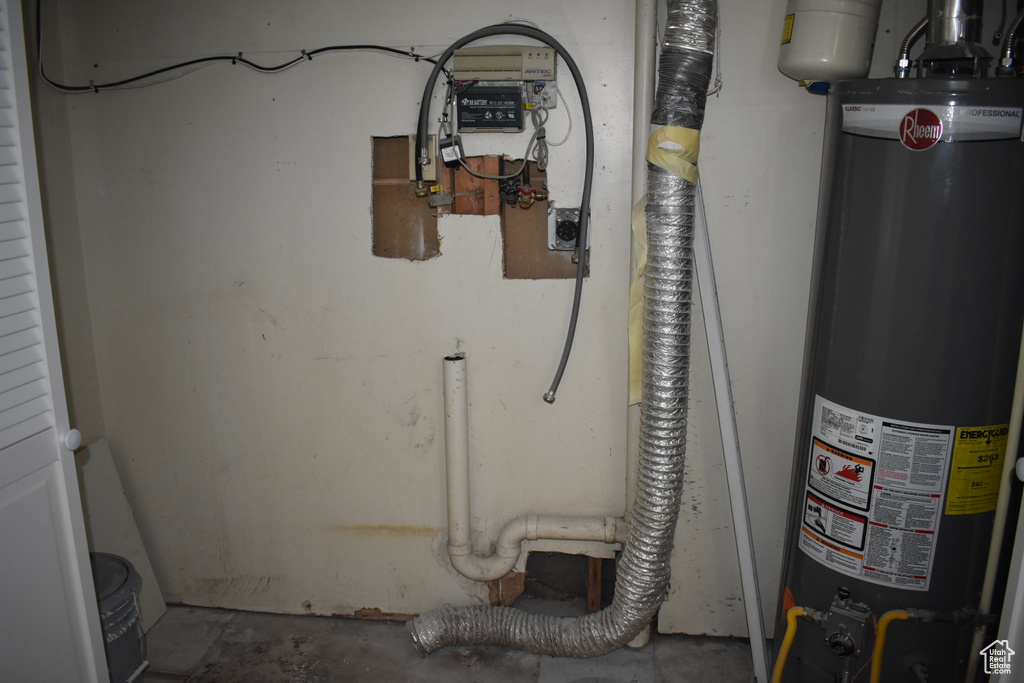 Utilities with gas water heater