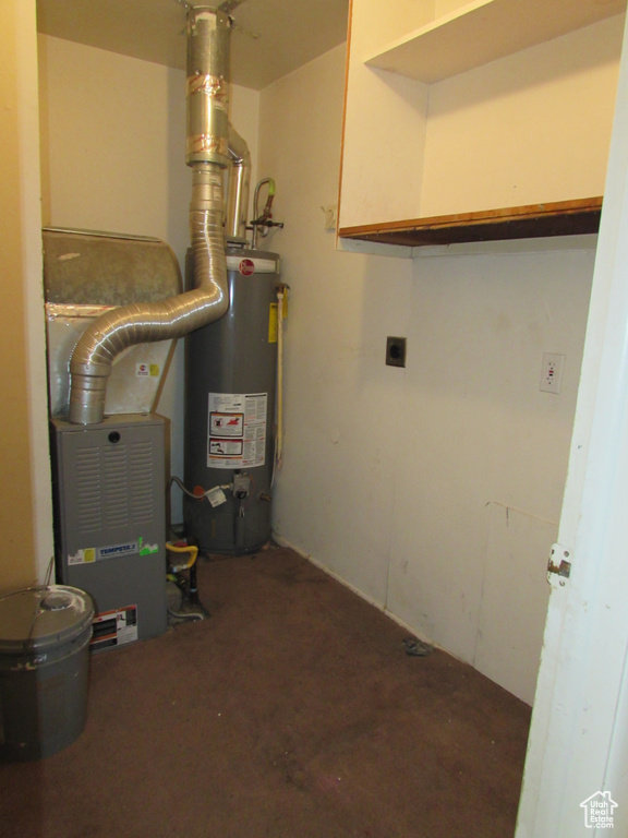 Utilities with water heater and heating unit