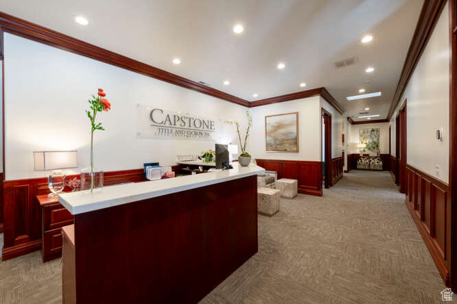 View of reception area