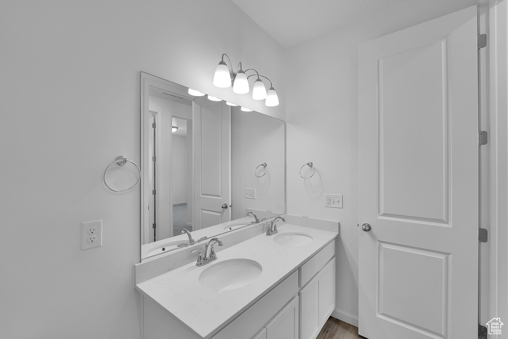 Bathroom with double vanity