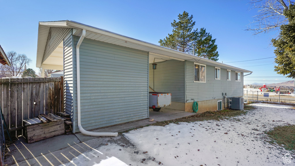 Exterior space with central air condition unit