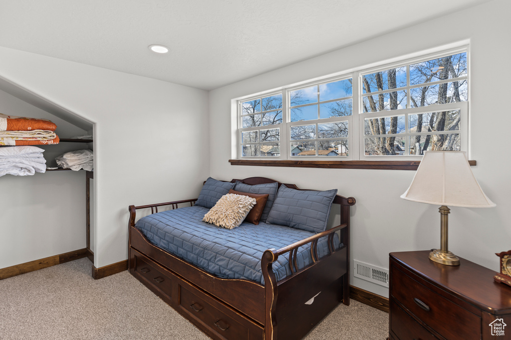 View of carpeted bedroom