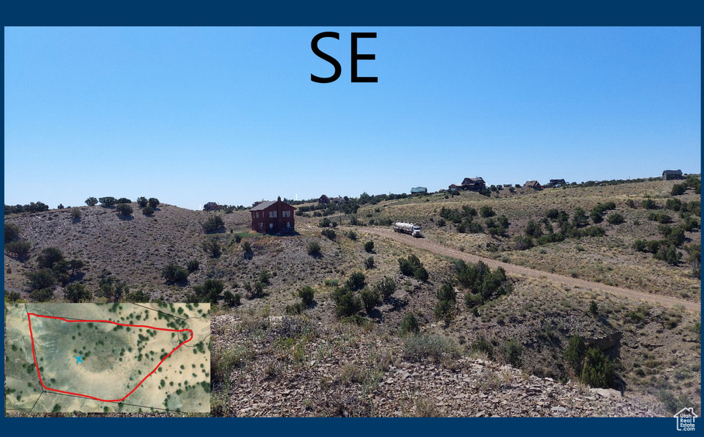 Mountain view featuring a rural view