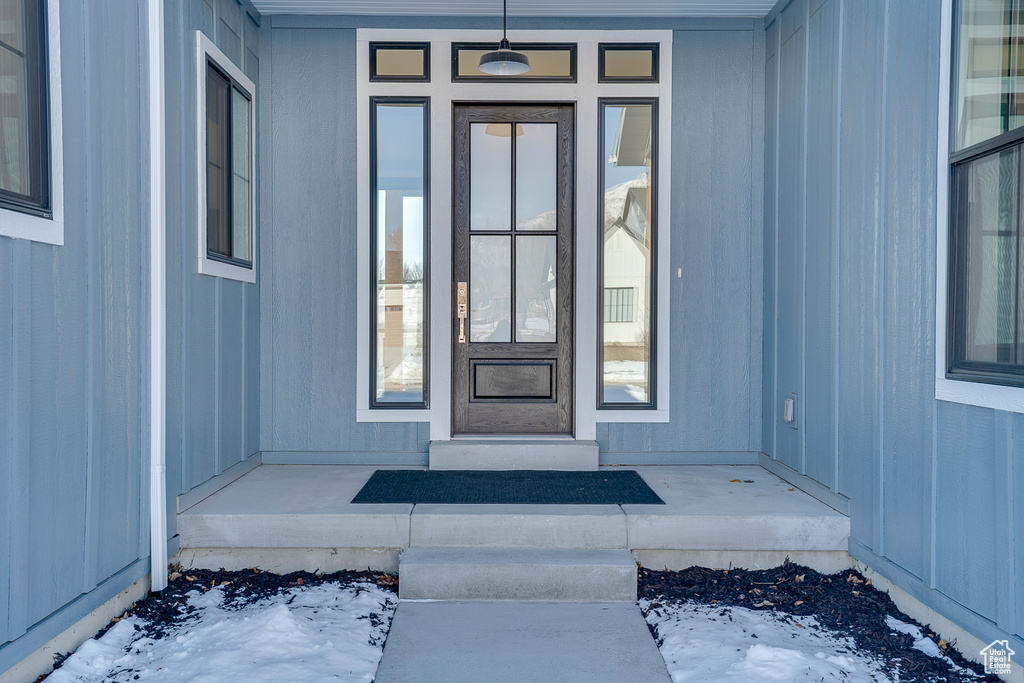View of doorway to property