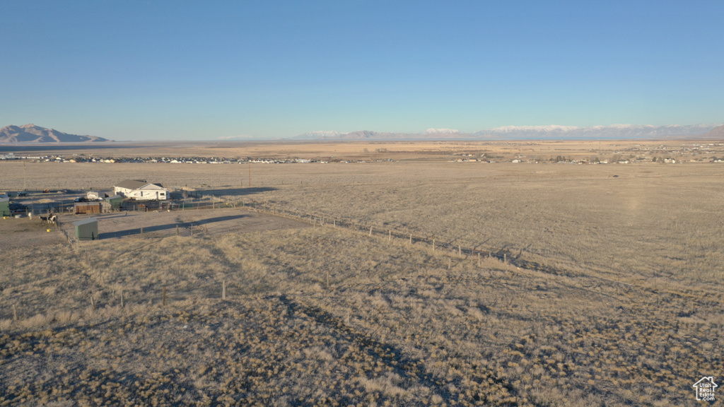 Bird\'s eye view with a rural view and a mountain view