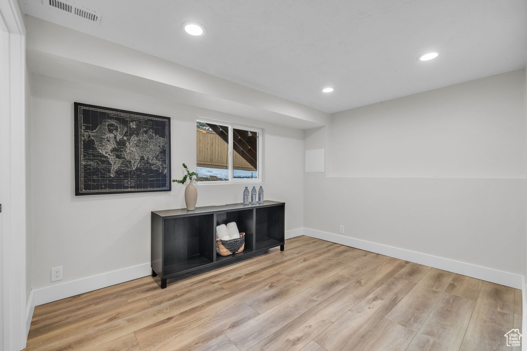 Interior space featuring light wood-type flooring