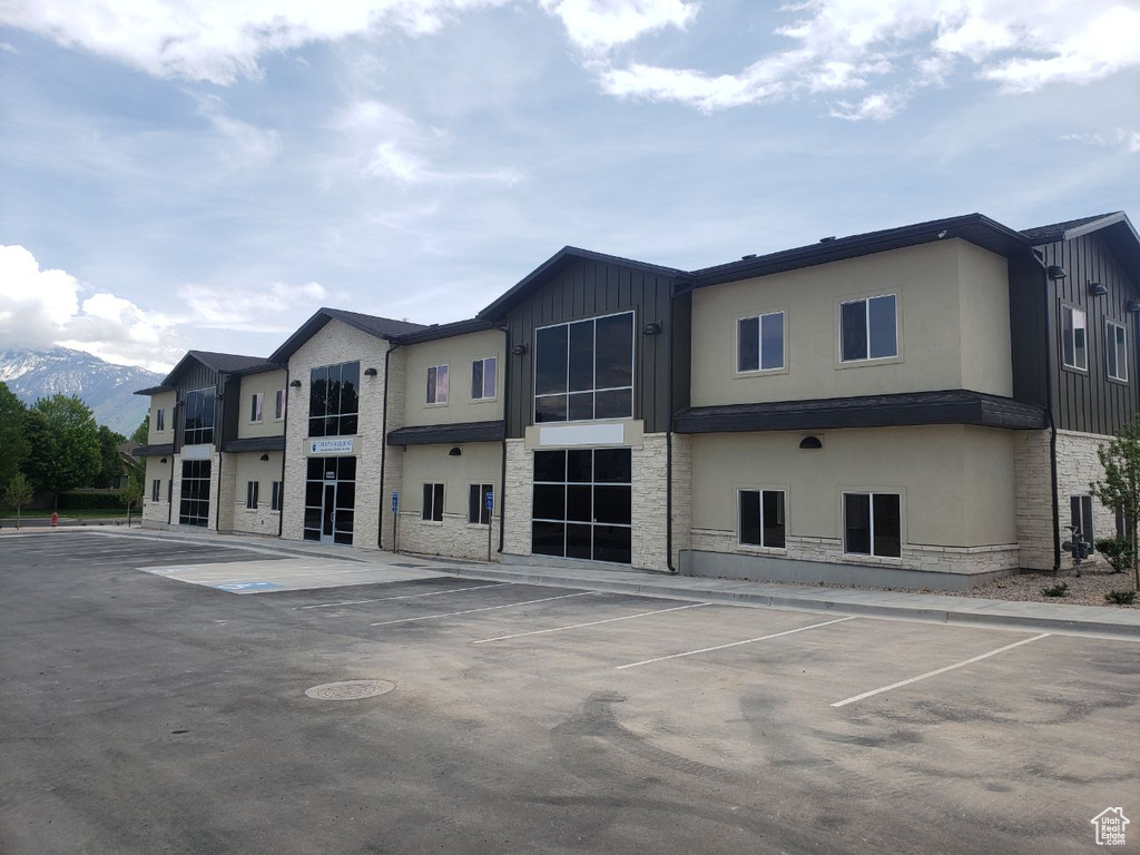 Exterior space with a mountain view
