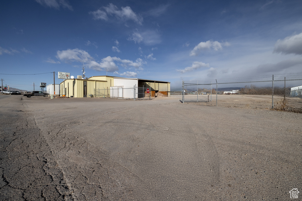 View of outdoor structure featuring a carport